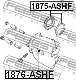 Febest 1876-ASHF - Piston, étrier de frein www.parts5.com