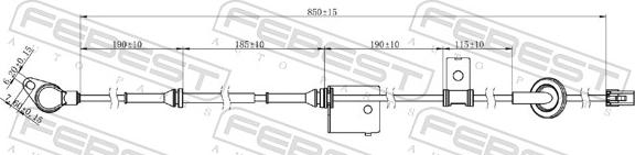 Febest 12606-009 - Sensor, wheel speed www.parts5.com