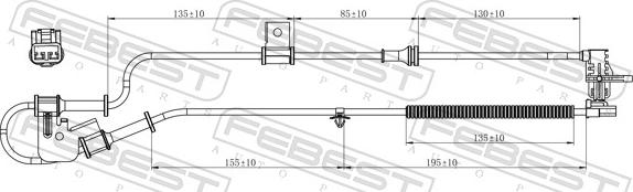 Febest 12606-001 - Sensor, wheel speed www.parts5.com