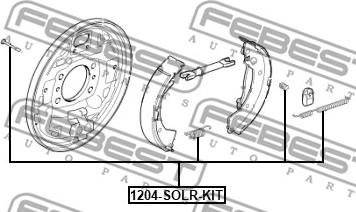 Febest 1204-SOLR-KIT - Accessory Kit, parking brake shoes www.parts5.com