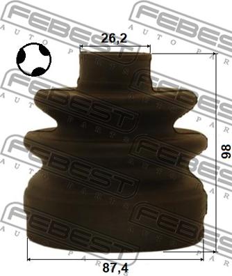 Febest 1215-CM10T - Bellow, drive shaft www.parts5.com