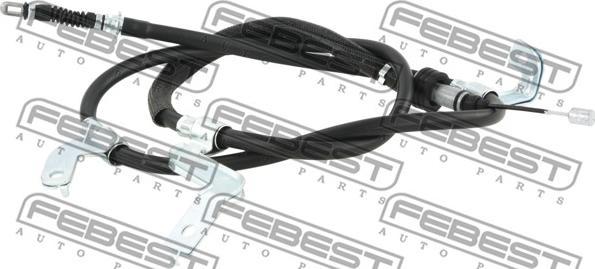 Febest 12100-SBDISCRH - Cable, parking brake www.parts5.com