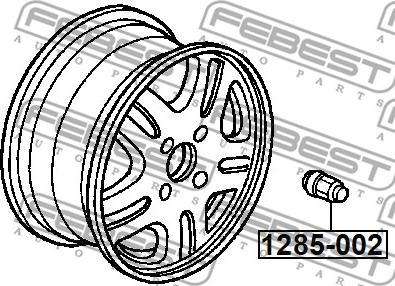 Febest 1285-002 - Wheel Nut www.parts5.com