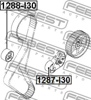 Febest 1287-I30 - Napenjalni valj, zobati jermen www.parts5.com