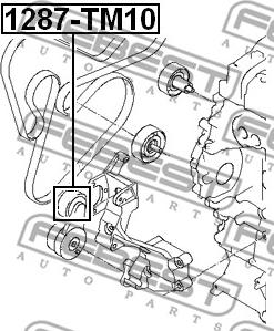 Febest 1287-TM10 - Deflection / Guide Pulley, v-ribbed belt www.parts5.com