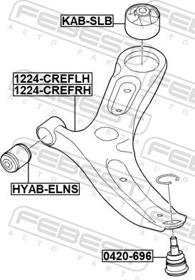 Febest 1224-CREFLH - Track Control Arm www.parts5.com