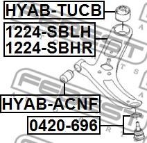 Febest 1224-SBRH - Track Control Arm www.parts5.com