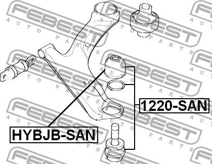 Febest HYBJB-SAN - Tamir seti, taşıyıcı / kılavuz mafsal www.parts5.com