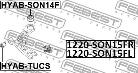 Febest 1220-SON15FL - Ball Joint www.parts5.com