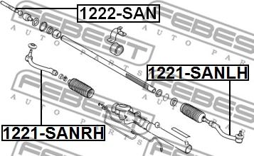 Febest 1221-SANRH - Tie Rod End www.parts5.com