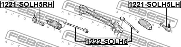 Febest 1221-SOLH5RH - Tie Rod End www.parts5.com