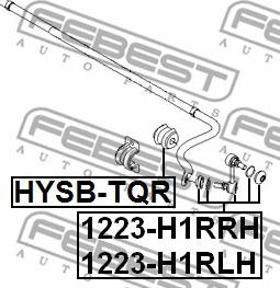 Febest 1223-H1RLH - Rod / Strut, stabiliser www.parts5.com