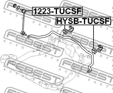 Febest 1223-TUCSF - Entretoise / tige, stabilisateur parts5.com