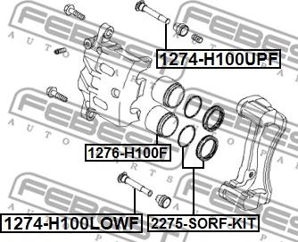 Febest 1274-H100UPF - Guide Bolt, brake caliper www.parts5.com