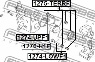 Febest 1274-UPF1 - Vodiaci čap brzdového strmeňa www.parts5.com