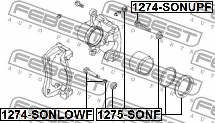 Febest 1275-SONF - Repair Kit, brake caliper www.parts5.com