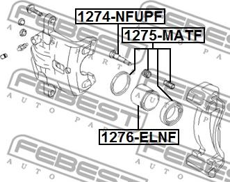 Febest 1276-ELNF - Émbolo, pinza del freno www.parts5.com