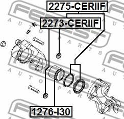 Febest 1276-I30 - Piston, brake caliper parts5.com