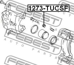 Febest 1273-TUCSF - Bellow, brake caliper guide parts5.com