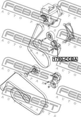 Febest 1790-CCBA - Belt Tensioner, v-ribbed belt www.parts5.com