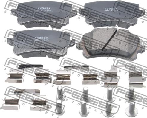 Febest 1701-GVIR - Brake Pad Set, disc brake www.parts5.com