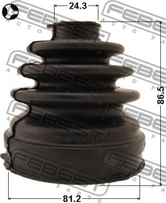 Febest 1715-A6T - Маншон, полуоска www.parts5.com