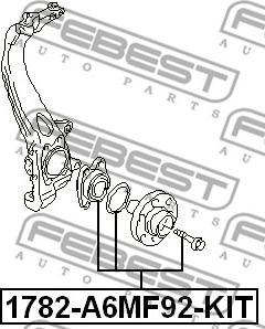 Febest 1782-A6MF92-KIT - Buje de rueda www.parts5.com