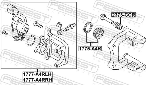 Febest 1777-A4RLH - Brake Caliper www.parts5.com