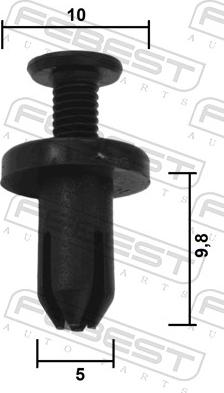 Febest 88570-078 - Clip, trim / protective strip www.parts5.com