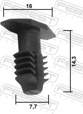 Febest 88570-195 - Clip, trim / protective strip www.parts5.com