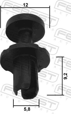 Febest 88570-162 - Clip, trim / protective strip www.parts5.com