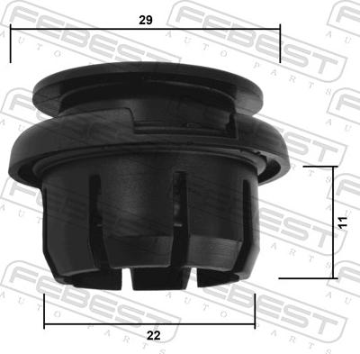 Febest 88570-108 - Clip, trim / protective strip www.parts5.com