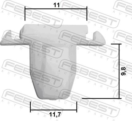 Febest 88570-207 - Clip, trim / protective strip www.parts5.com