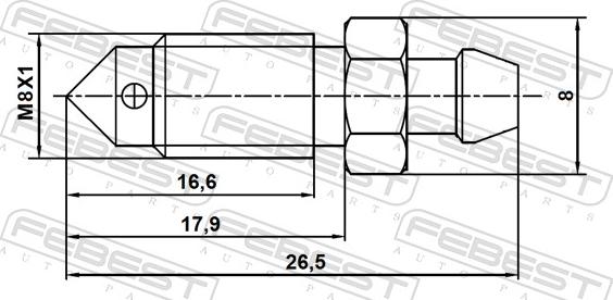 Febest 8870-008 - Breather Screw / Valve, brake caliper www.parts5.com