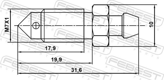 Febest 8870-002 - Breather Screw / Valve, brake caliper www.parts5.com