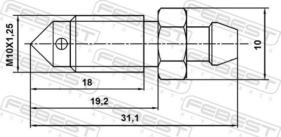 Febest 8870-011 - Breather Screw / Valve, brake caliper www.parts5.com