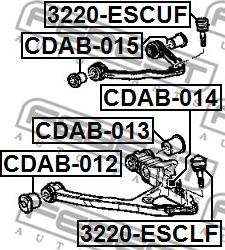 Febest 3220-ESCUF - Articulatie sarcina / ghidare www.parts5.com