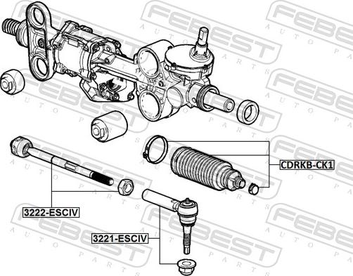 Febest 3221-ESCIV - Tie Rod End www.parts5.com