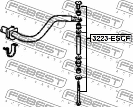 Febest 3223-ESCF - Rod / Strut, stabiliser parts5.com