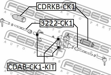 Febest 3222-CK1 - Inner Tie Rod, Axle Joint www.parts5.com