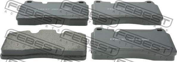 Febest 2901-RRIIIF - Тормозные колодки, дисковые, комплект www.parts5.com