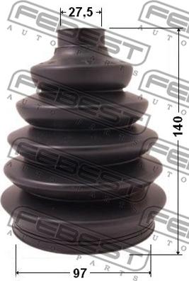 Febest 2917P-DIIIF - Fuelle, árbol de transmisión www.parts5.com