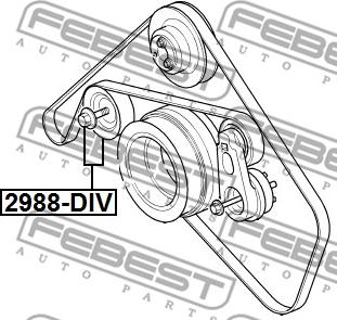 Febest 2988-DIV - Ohjainrulla, moniurahihna www.parts5.com