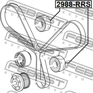 Febest 2988-RRS - Rolka kierunkowa / prowadząca, pasek rozrządu www.parts5.com