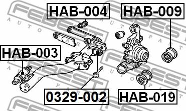 Febest 2929-003 - Dőlésállító csavar www.parts5.com