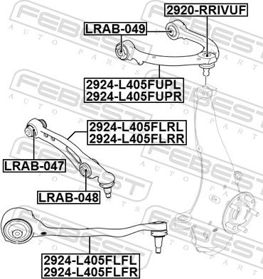 Febest 2924-L405FLFL - Brat, suspensie roata www.parts5.com