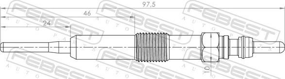 Febest 24642-001 - Świeca żarowa www.parts5.com