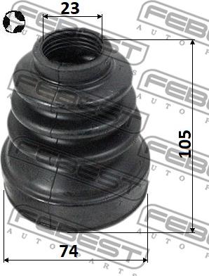 Febest 2415-KANGIIT - Gumiharang, hajtótengely www.parts5.com