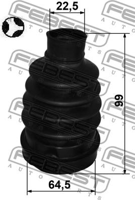 Febest 2415P-DUSTRT - Bellow, drive shaft www.parts5.com