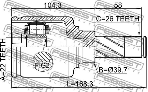 Febest 2411-KANIILH - Set articulatie, planetara www.parts5.com